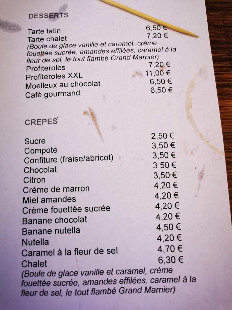 Le P'tit Chalet - Menu Image 3